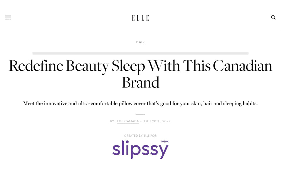 ✨ Slipssy – As Seen in Elle Canada! ✨